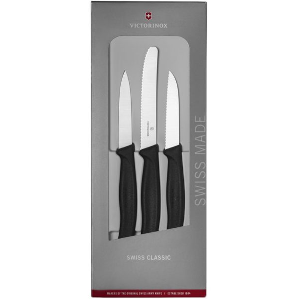 Набор кухонных ножей Victorinox Swiss Classic Paring, черный