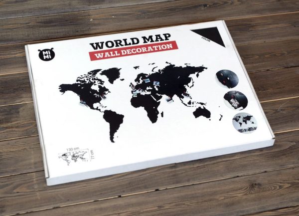 Деревянная карта мира World Map Wall Decoration Large