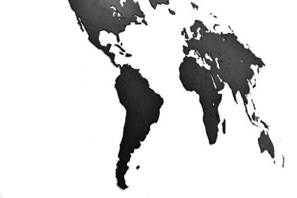 Деревянная карта мира World Map Wall Decoration Large