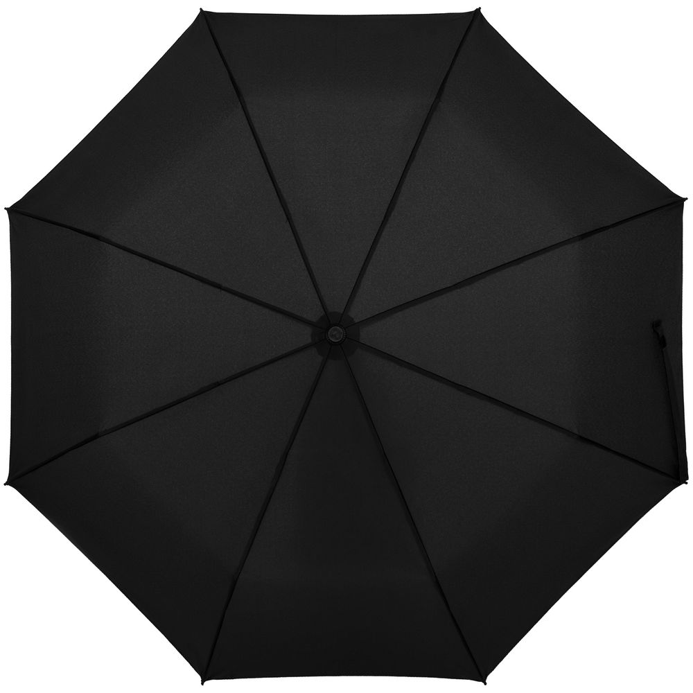 Зонт складной Clevis с ручкой-карабином - черный