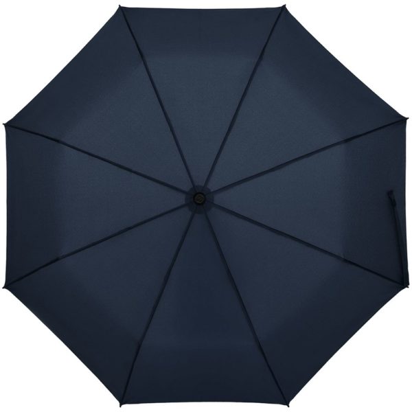 Зонт складной Clevis с ручкой-карабином - синий
