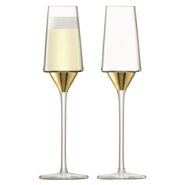 Набор бокалов для шампанского Space, золотистый - золотистый