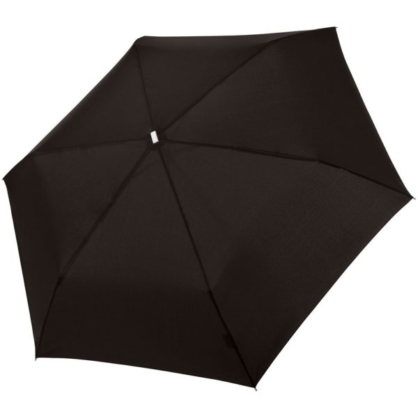 Зонт складной Fiber Alu Flach - черный