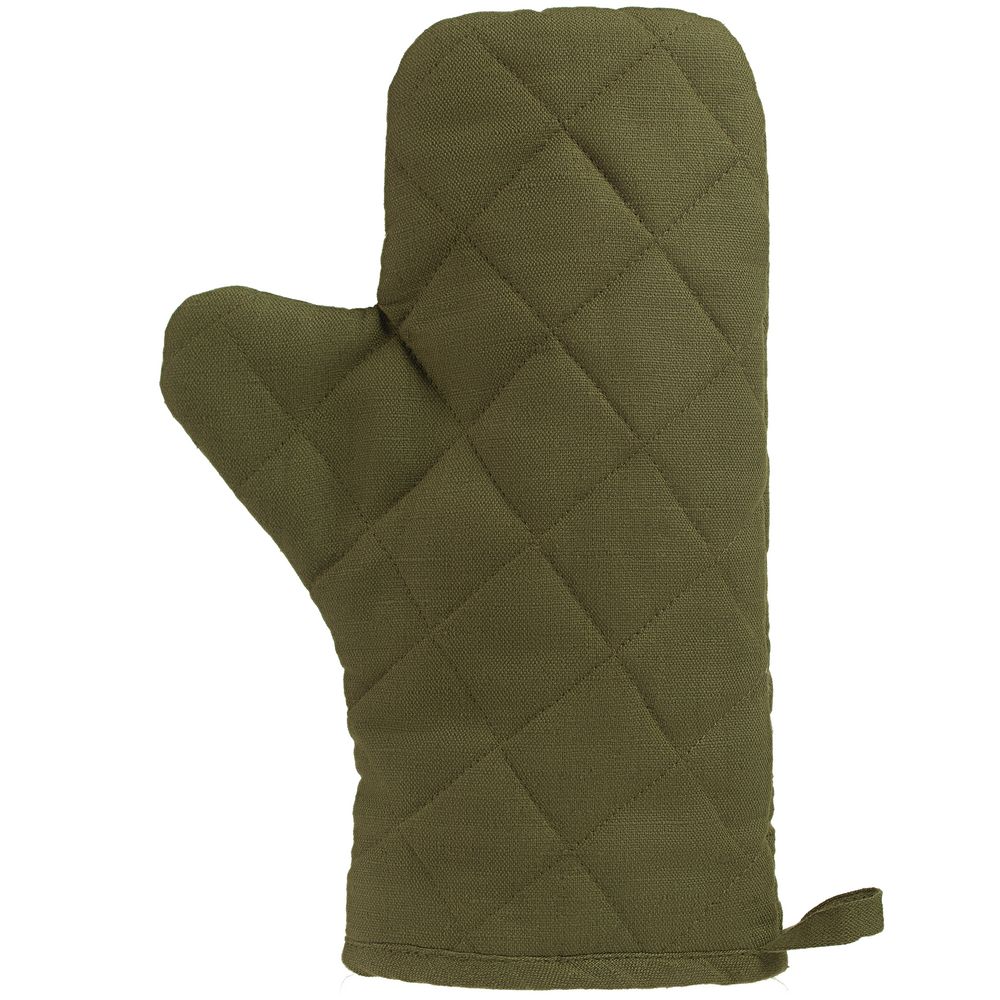 Прихватка-рукавица «Большой шеф», темно-зеленая - зеленый