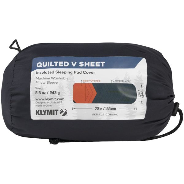 Чехол для туристического коврика Quilted V Sheet, серо-оранжевый