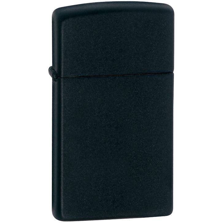 Зажигалка Zippo Slim Matt, матовая черная - черный