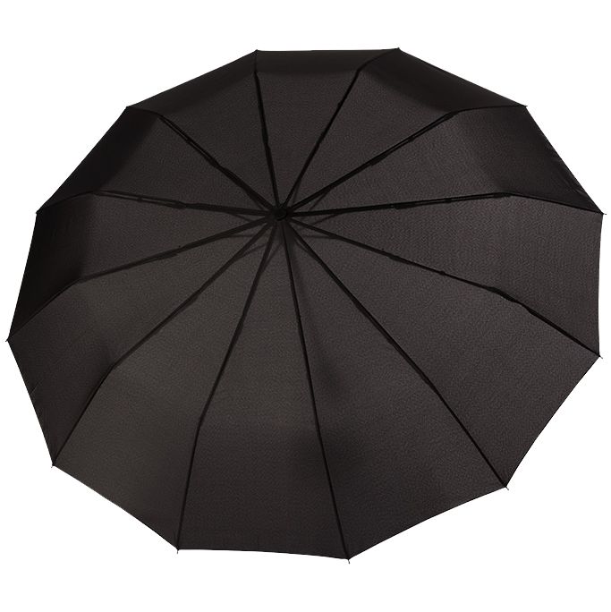 Зонт складной Fiber Magic Major с кейсом, черный - черный