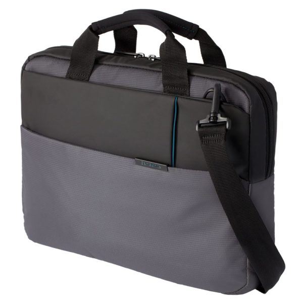 Сумка для ноутбука Qibyte Laptop Bag, темно-серая с черными вставками