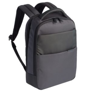 Рюкзак для ноутбука Qibyte Laptop Backpack, темно-серый с черными вставками - черный