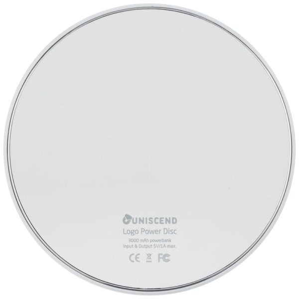 Внешний аккумулятор с подсветкой логотипа Uniscend Disc, 3000 мАч