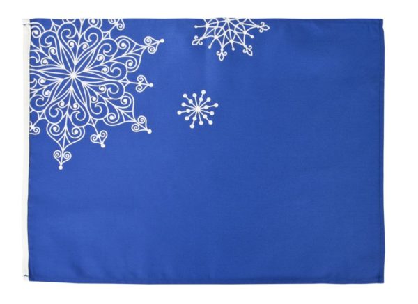 Декоративная салфетка «Снежинки», синяя - синий