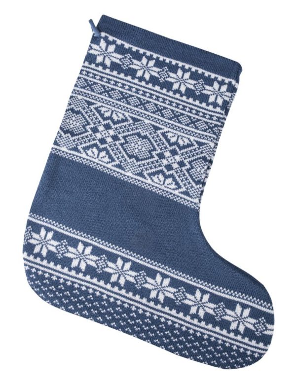Новогодний носок «Скандик», синий (индиго) - синий