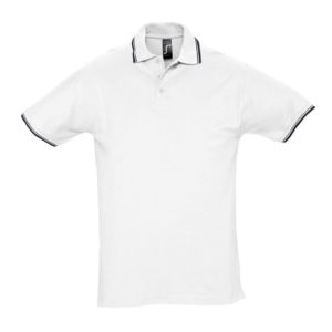Рубашка поло мужская с контрастной отделкой Practice 270 - белый