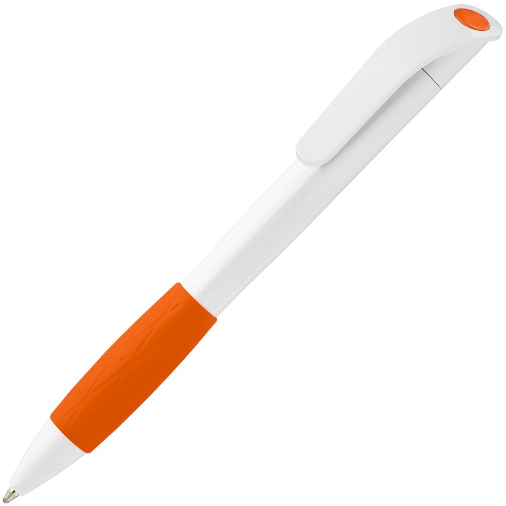 Ручка шариковая Grip белая с - белый