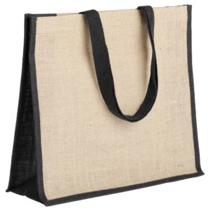 Холщовая сумка для покупок Bagari с - черный