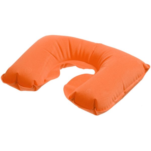 Надувная подушка под шею в чехле Sleep - оранжевый