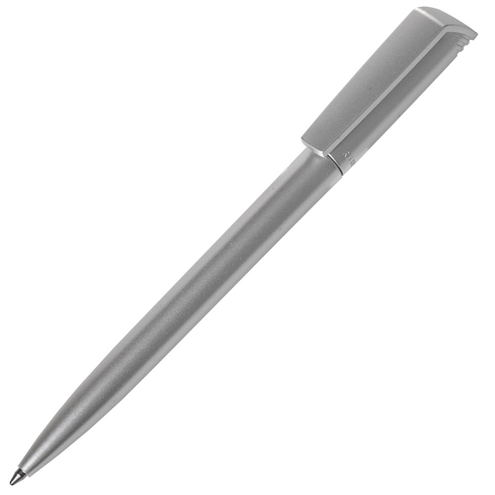 Ручка шариковая Flip Silver, серебристая - серебристый