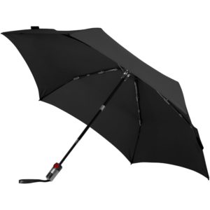 Зонт складной TS220 с безопасным механизмом, черный - черный