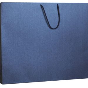 Пакет бумажный «Блеск» большой с - синий