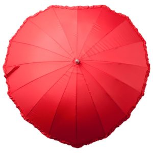 Зонт-трость «Сердце», красный - красный