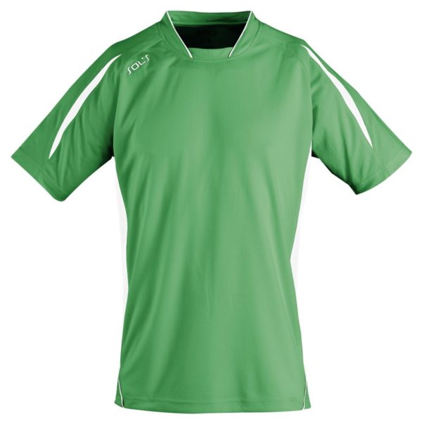 Футболка спортивная Maracana 140, зеленая с белым - белый