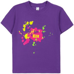 Футболка детская «Пятно Maker», фиолетовая - фиолетовый