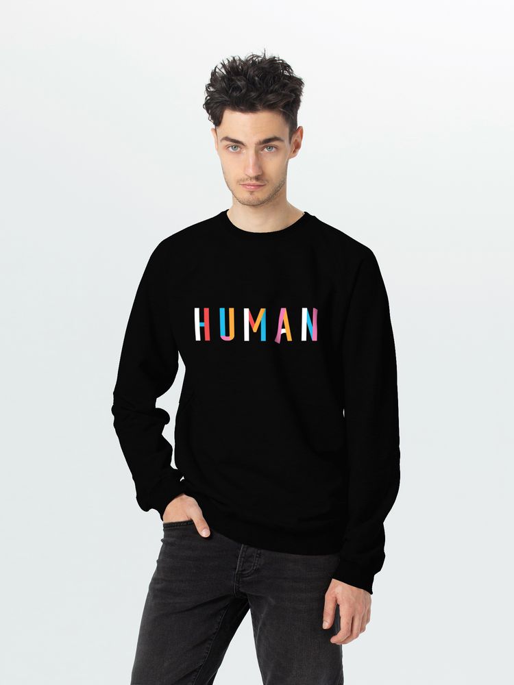 Свитшот Human, черный - черный