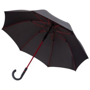 Зонт-трость с цветными спицами Color Style, красный - красный