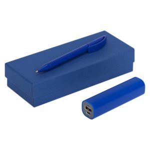 Набор Couple: аккумулятор и ручка - синий