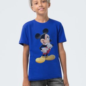 Футболка детская Mickey Mouse, ярко-синяя - синий