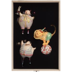 Набор из 3 елочных игрушек Circus Collection: