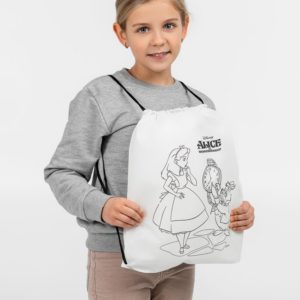 Рюкзак-раскраска с мелками «Алиса в стране чудес», белый - белый