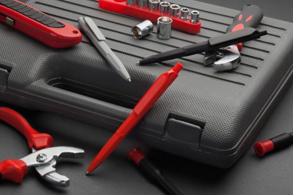 Ручка шариковая Prodir QS30 PRP Working Tool Soft Touch, красная