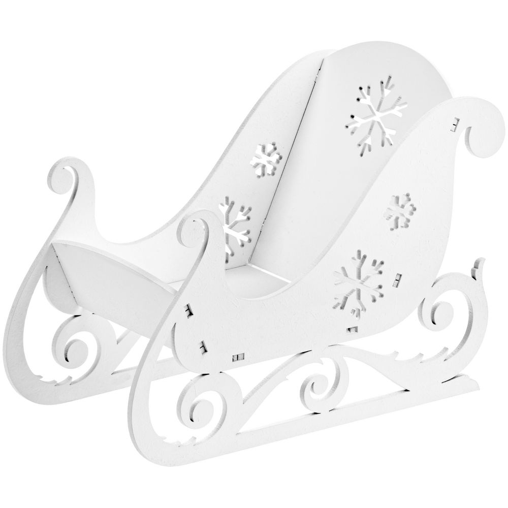 Декоративное украшение «Сани», белые - белый