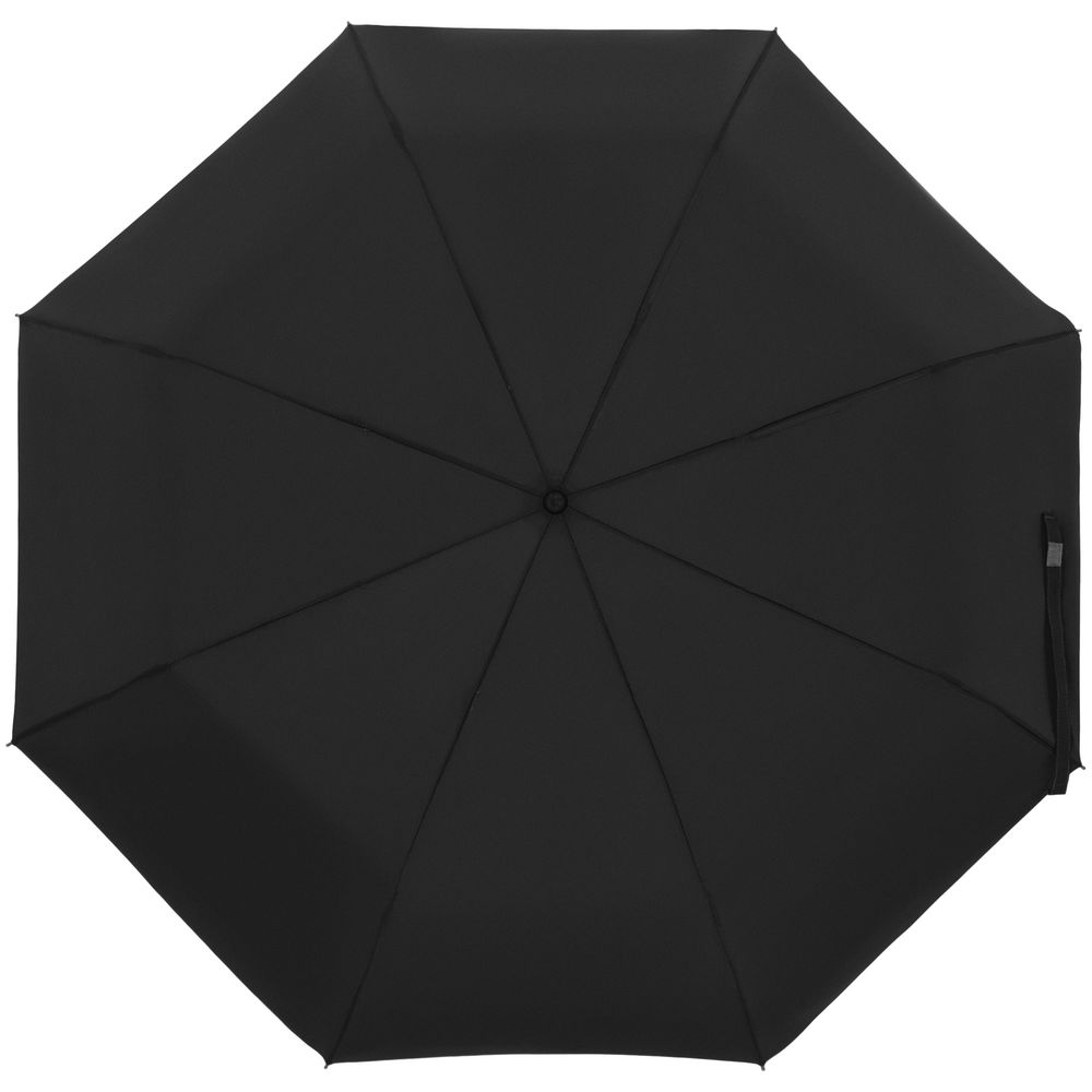 Зонт складной Show Up со светоотражающим куполом - черный