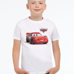 Футболка детская Lightning McQueen, белая - белый