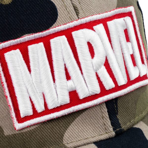 Бейсболка с вышивкой Marvel, камуфляж