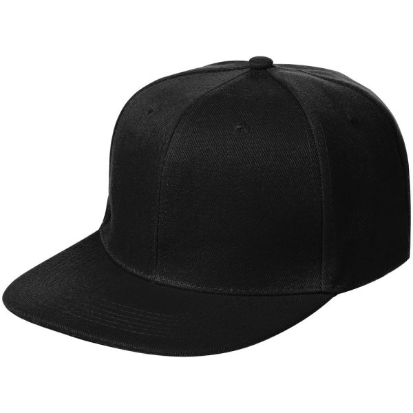 Бейсболка Snapback с прямым козырьком - черный