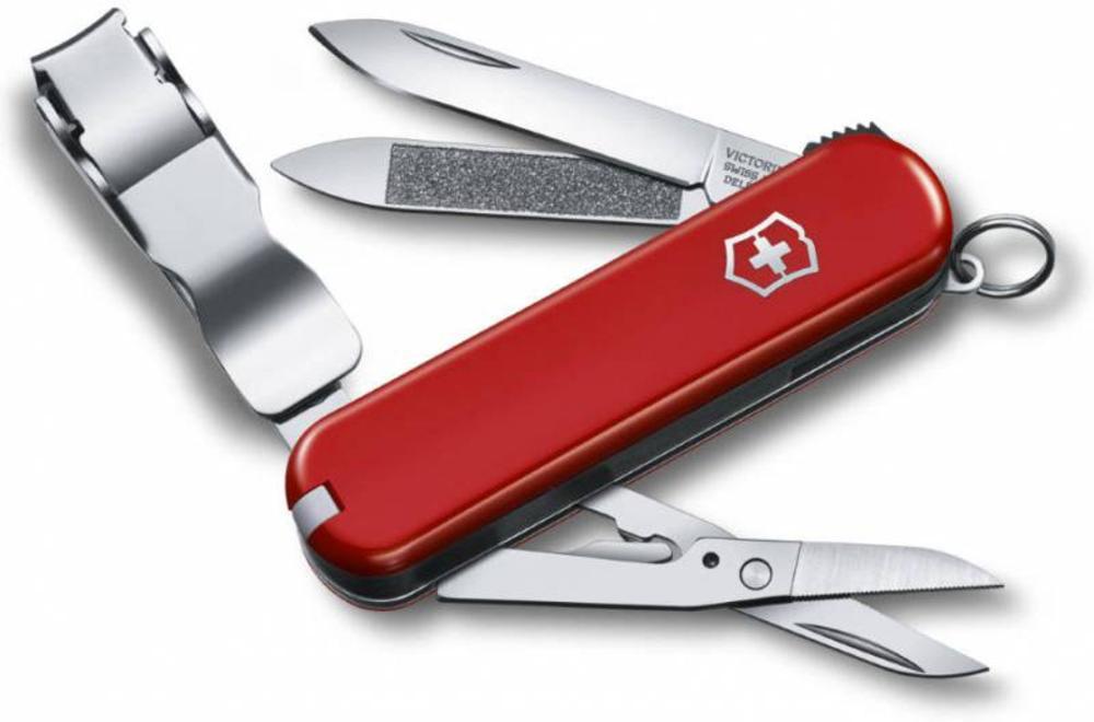 Нож-брелок Nail Clip 580, красный - красный